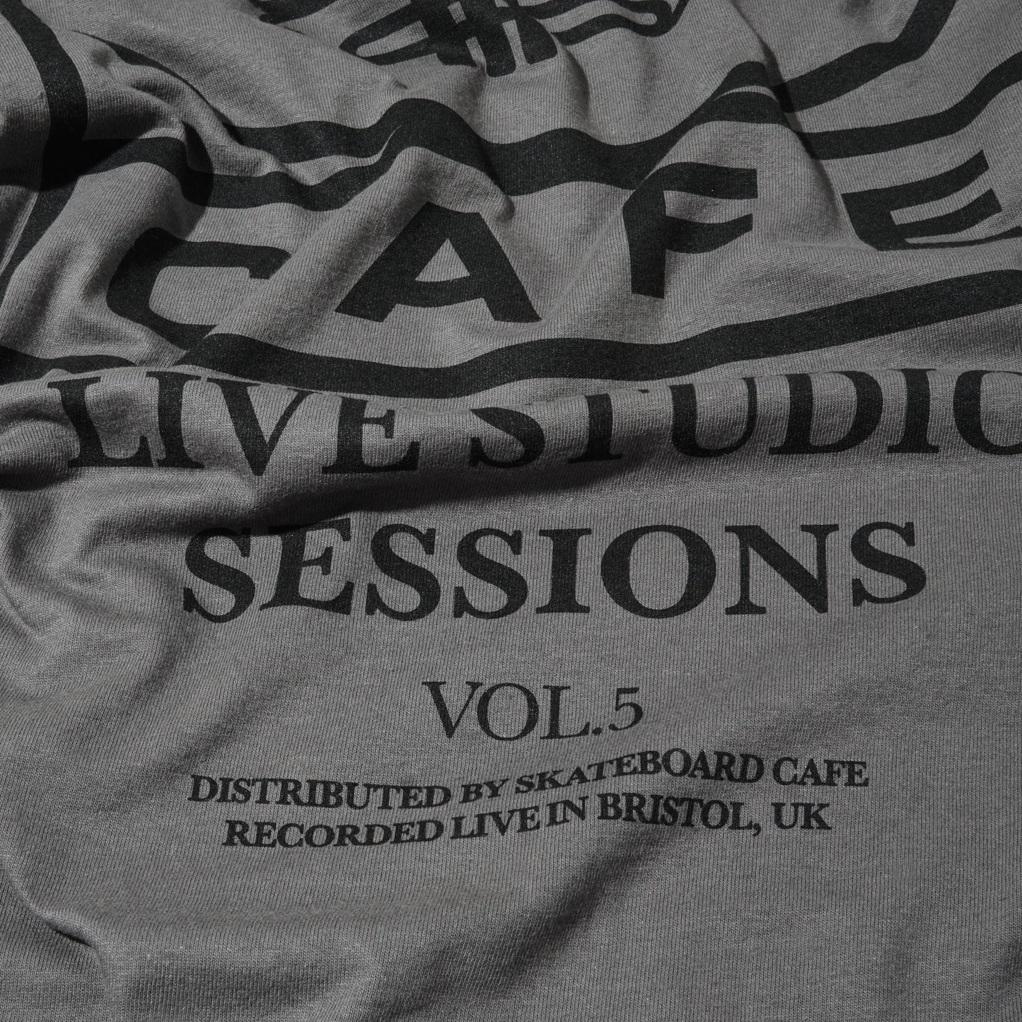 Skateboard Cafe - 45 Tee Charcoal / Black Skateboard Cafe