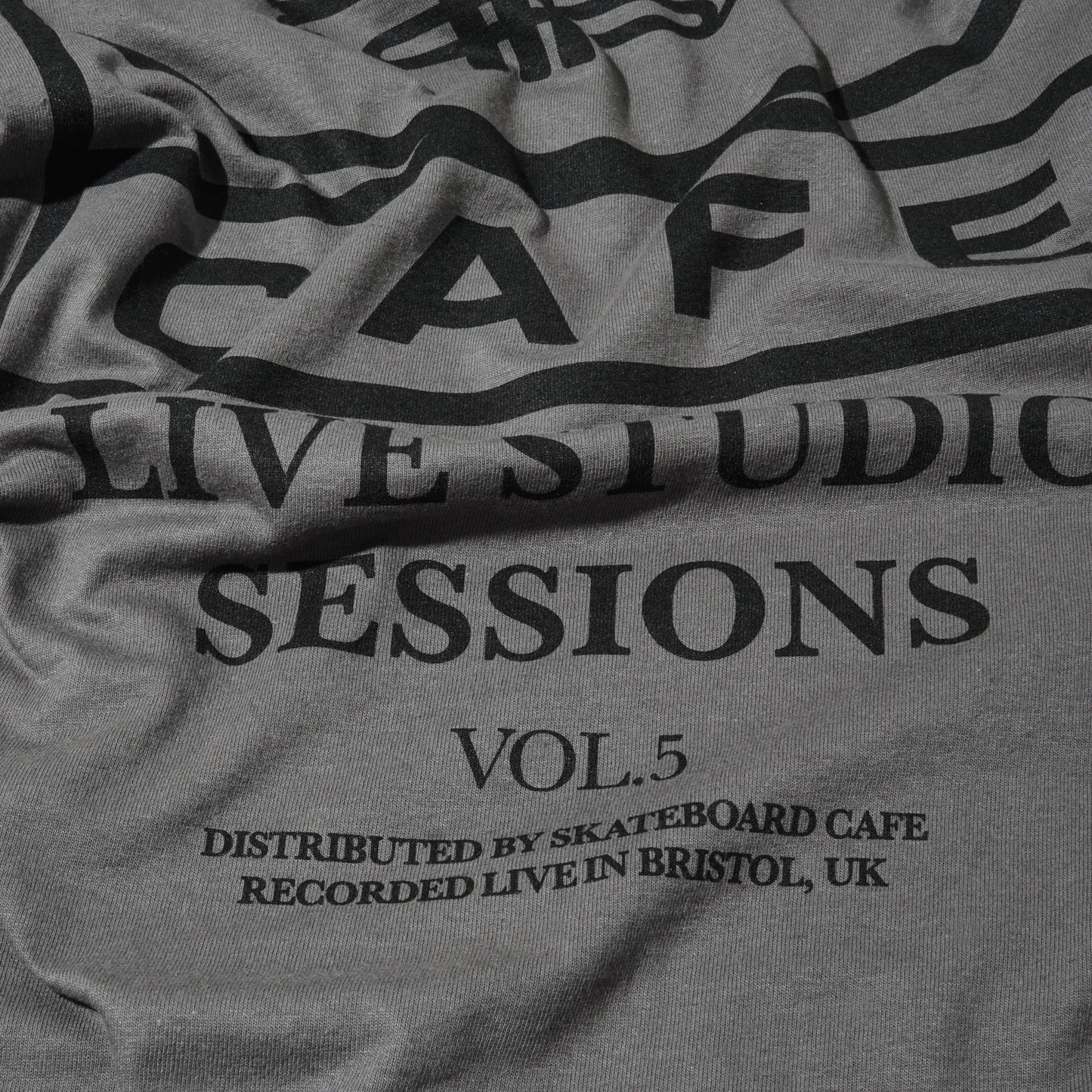 Skateboard Cafe - 45 Tee Charcoal / Black Skateboard Cafe