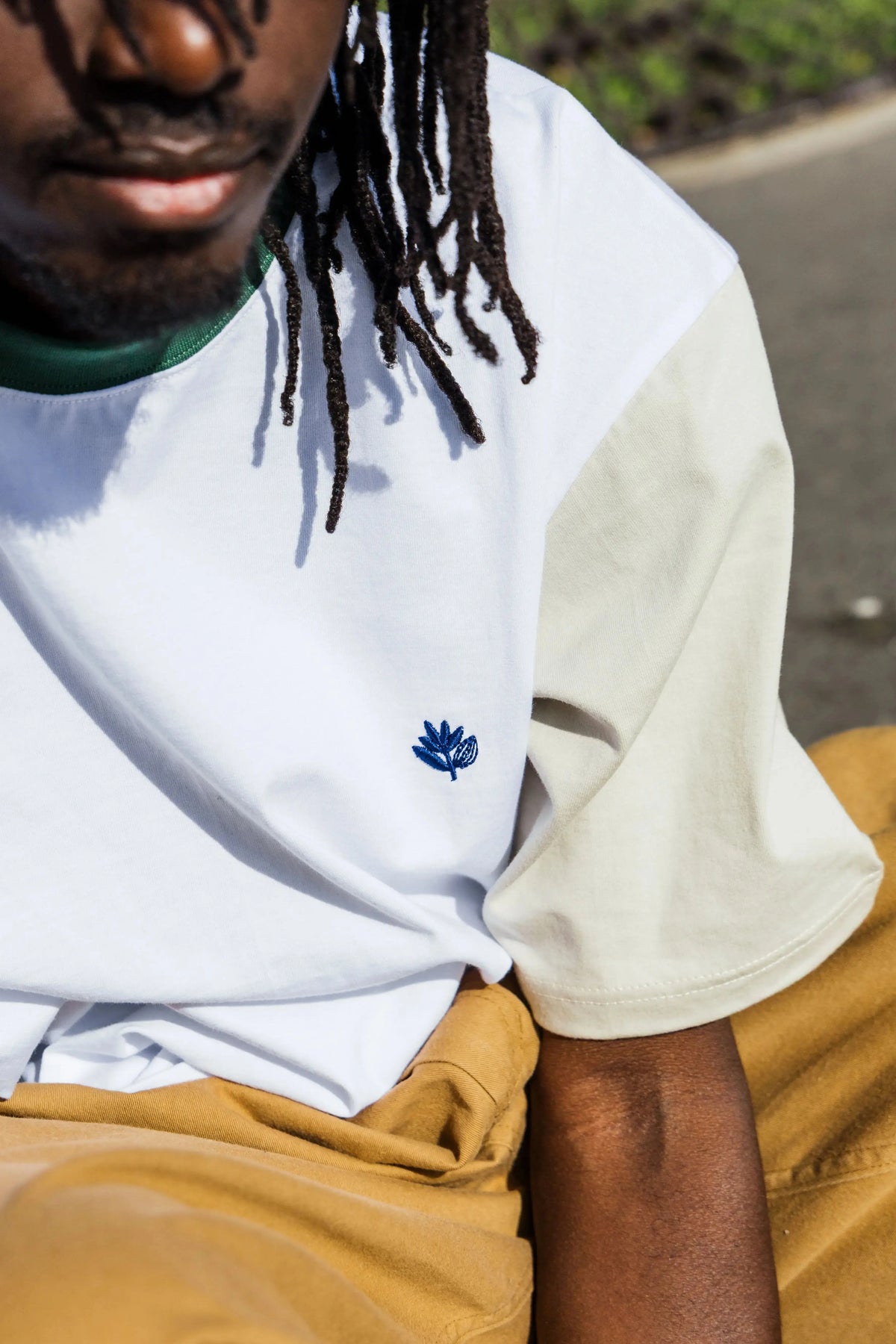 Magenta Skateboards - Panels Tee White Magenta Skateboards