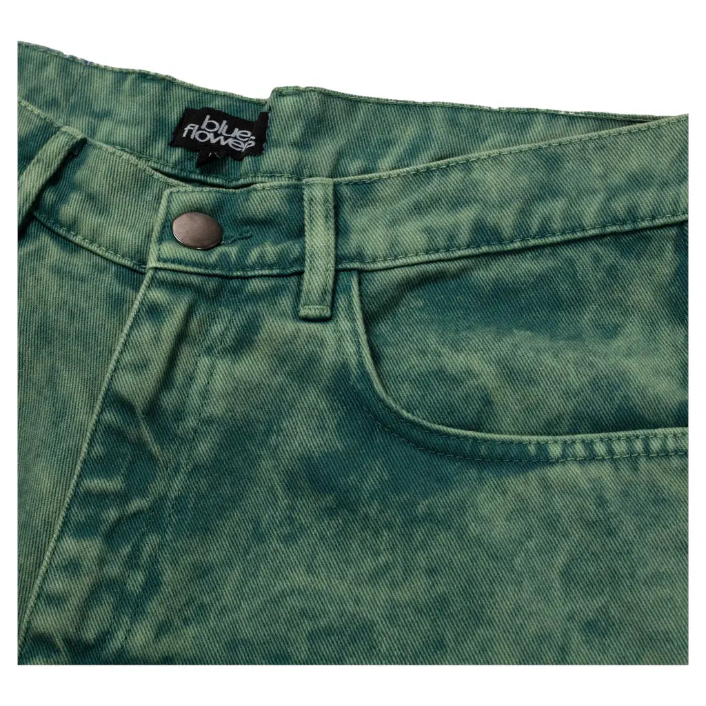 Blue Flowers - Evolve Shorts Eco Green Wash Blue Flowers