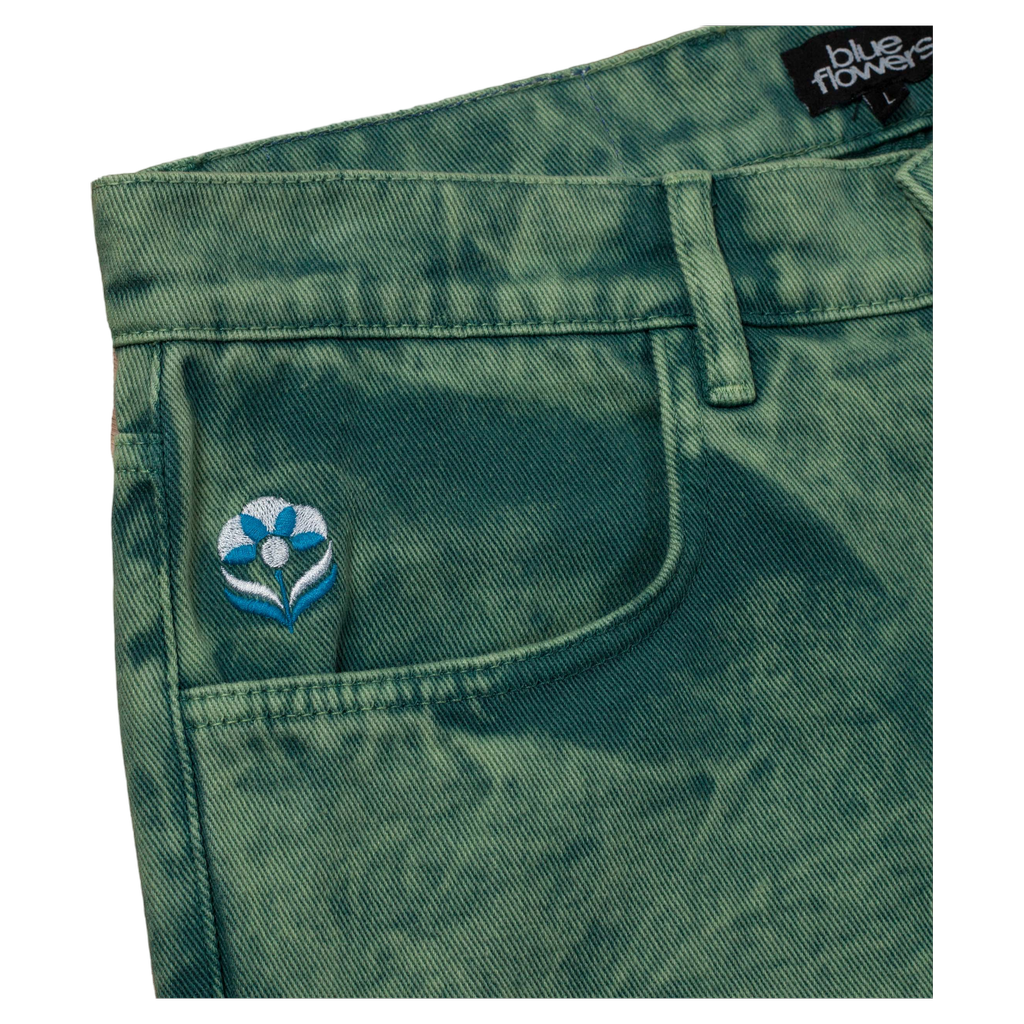 Blue Flowers - Evolve Shorts Eco Green Wash