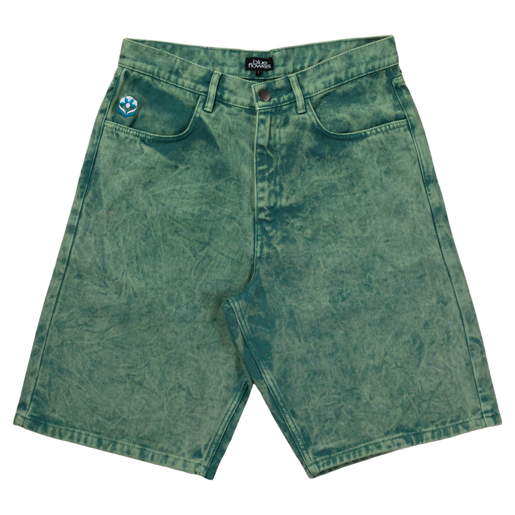 Blue Flowers - Evolve Shorts Eco Green Wash