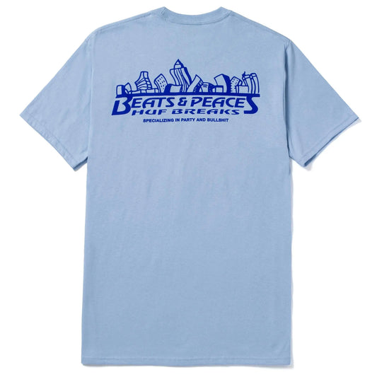 HUF - Beats and Peaces T-Shirt light blue HUF Worldwide