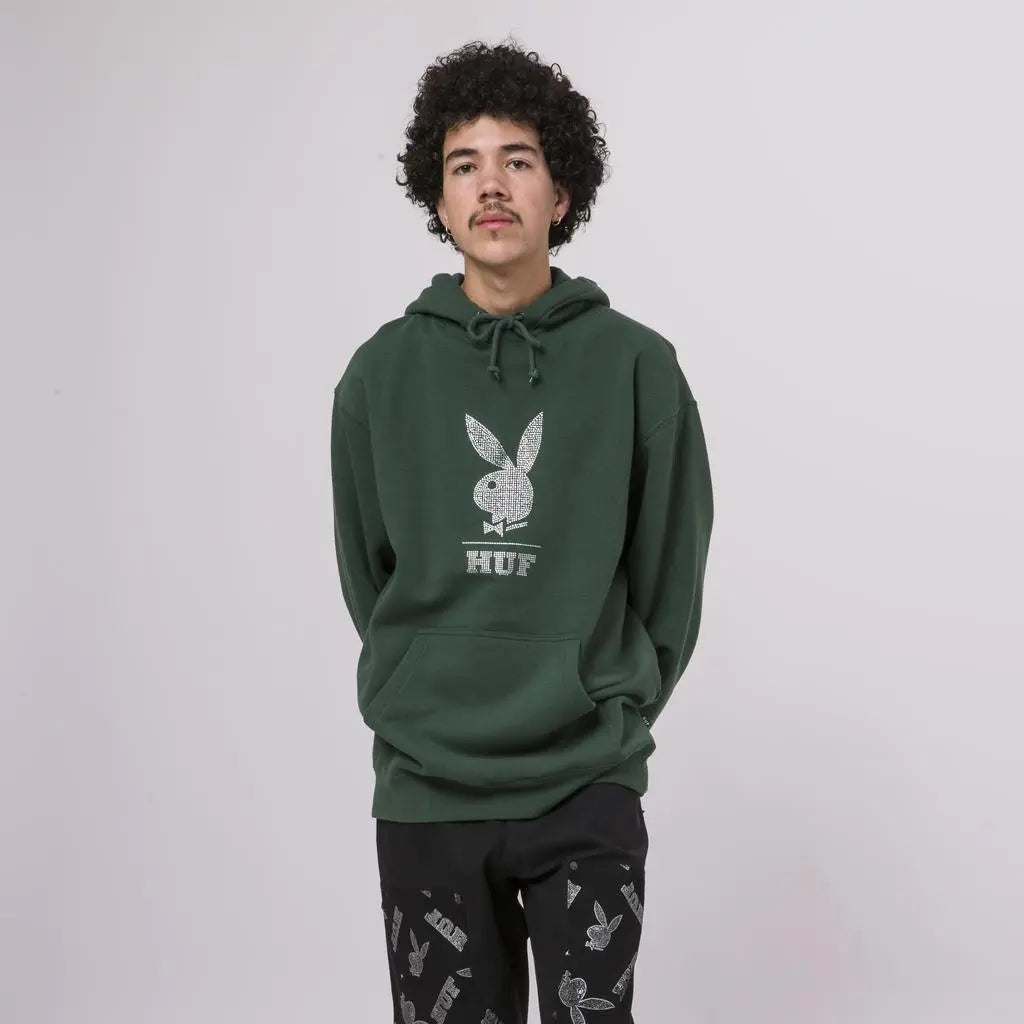 HUF - Playboy Rhinestone Hoodie Forrest Green Brettlhupfer Skateshop