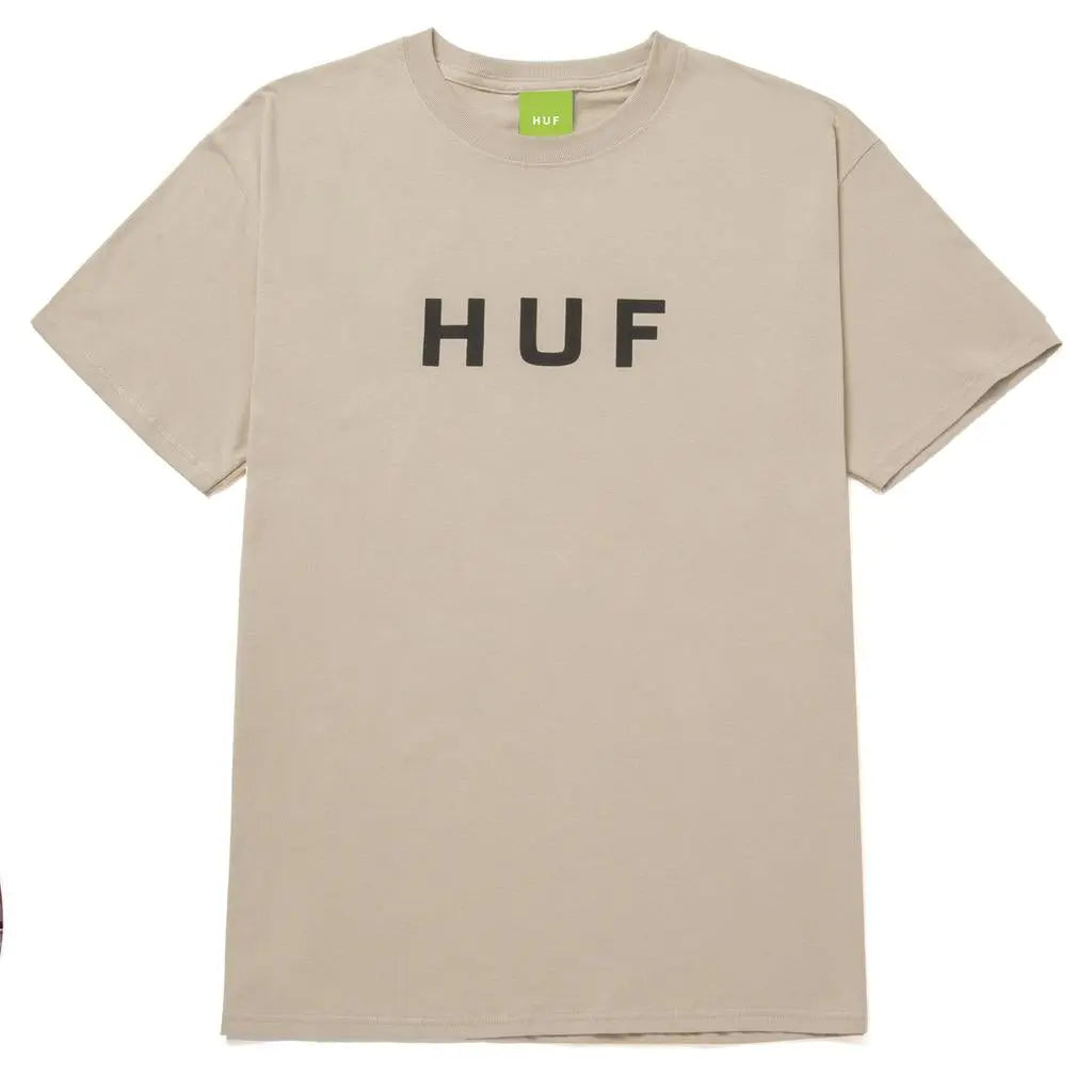 HUF - Essentials OG Logo T-Shirt Sand HUF Worldwide