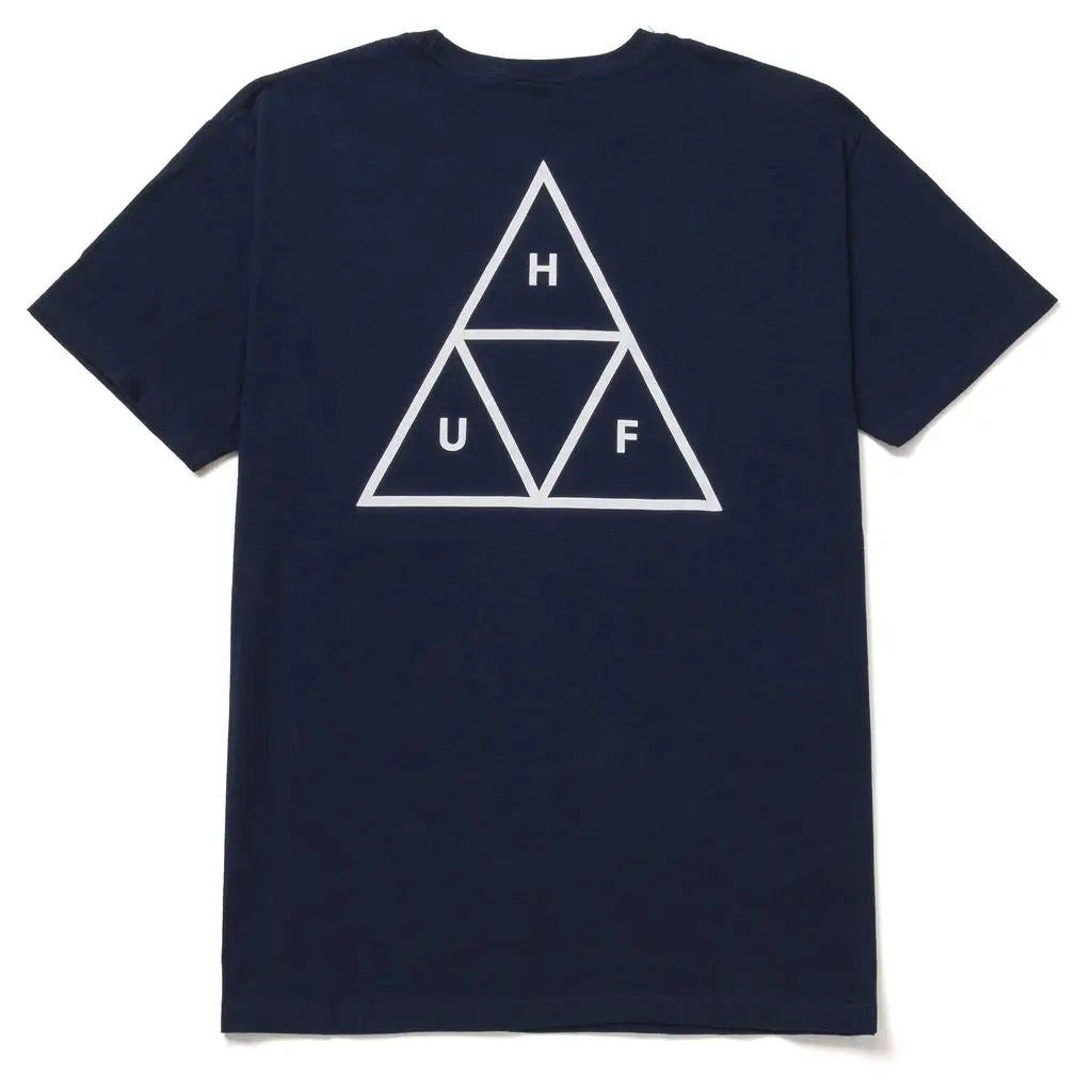 HUF - Essentials Triple Triangle Tee Navy HUF Worldwide