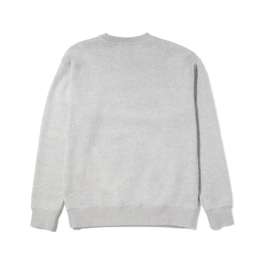 HUF - Internationally Known Crewneck Heather Grey / Navy HUF Worldwide