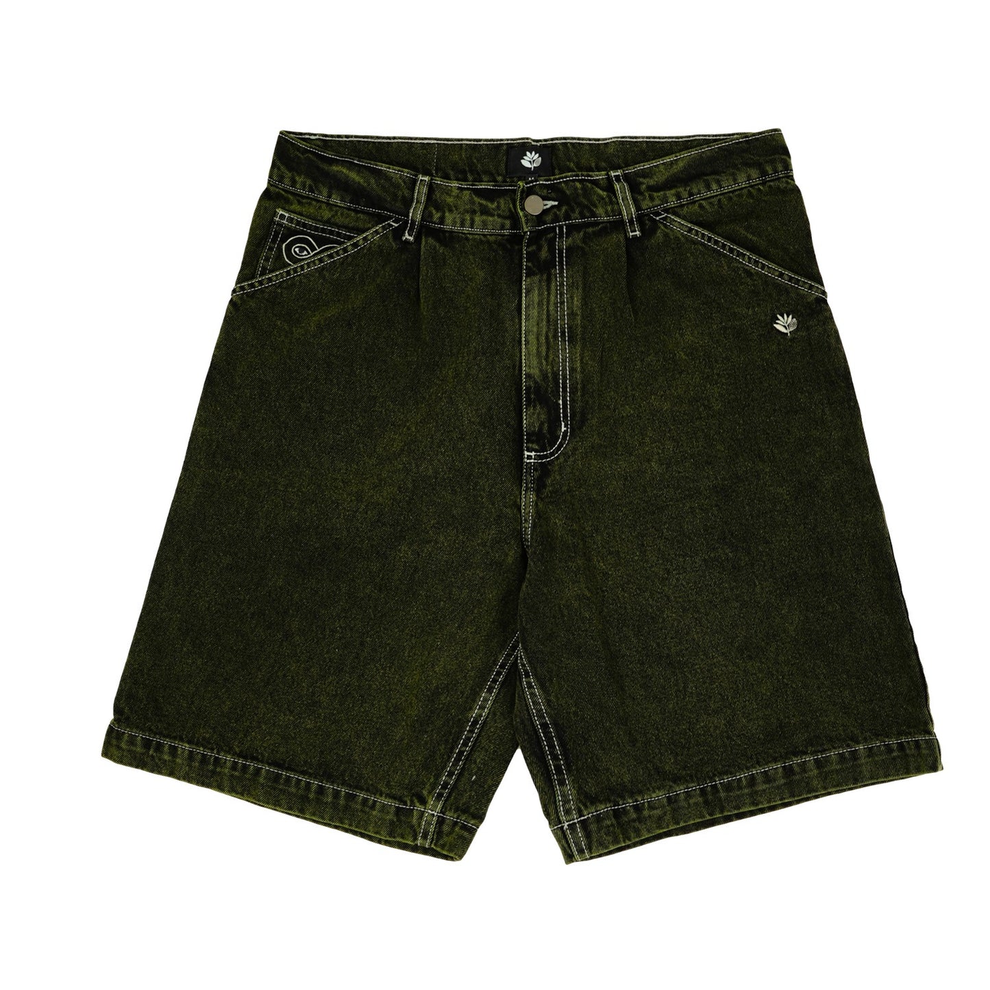 Magenta Skateboards - OG Denim Long Shorts Green