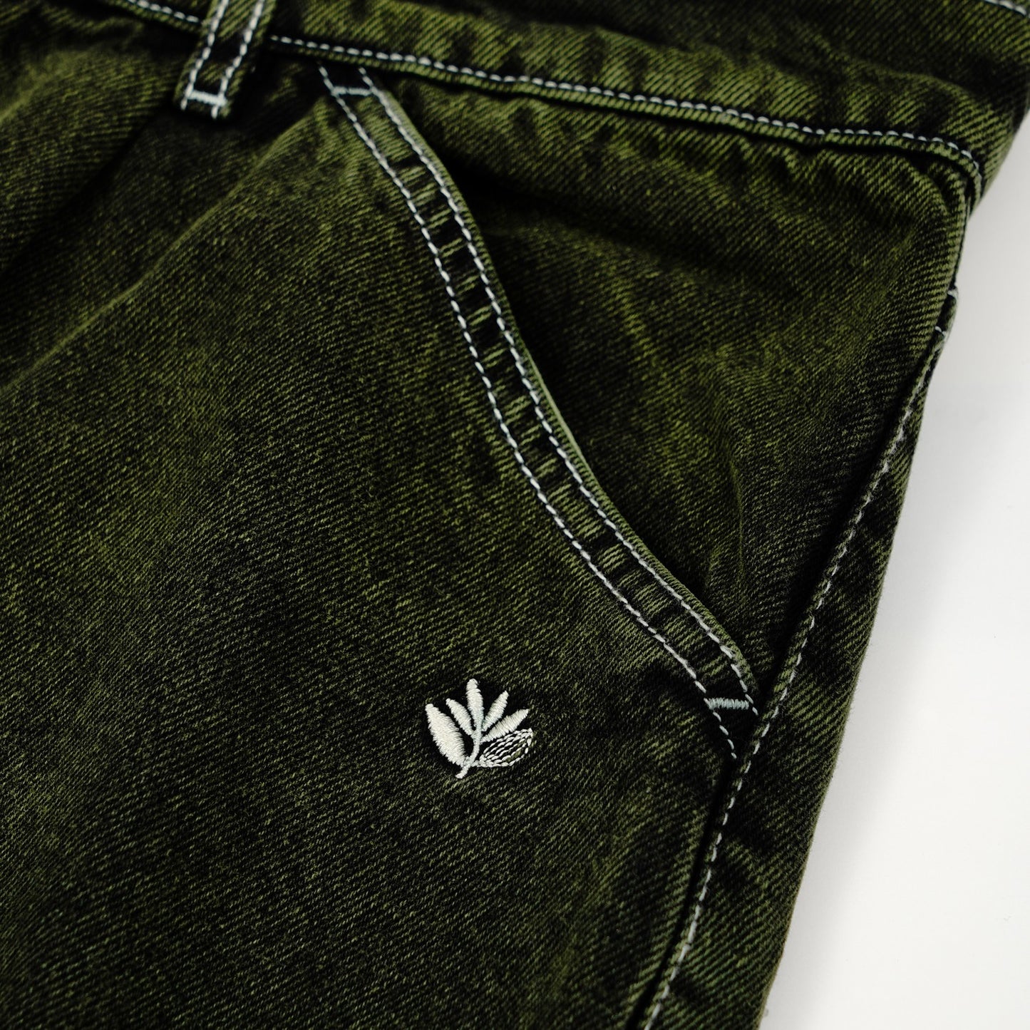 Magenta Skateboards - OG Denim Long Shorts Green