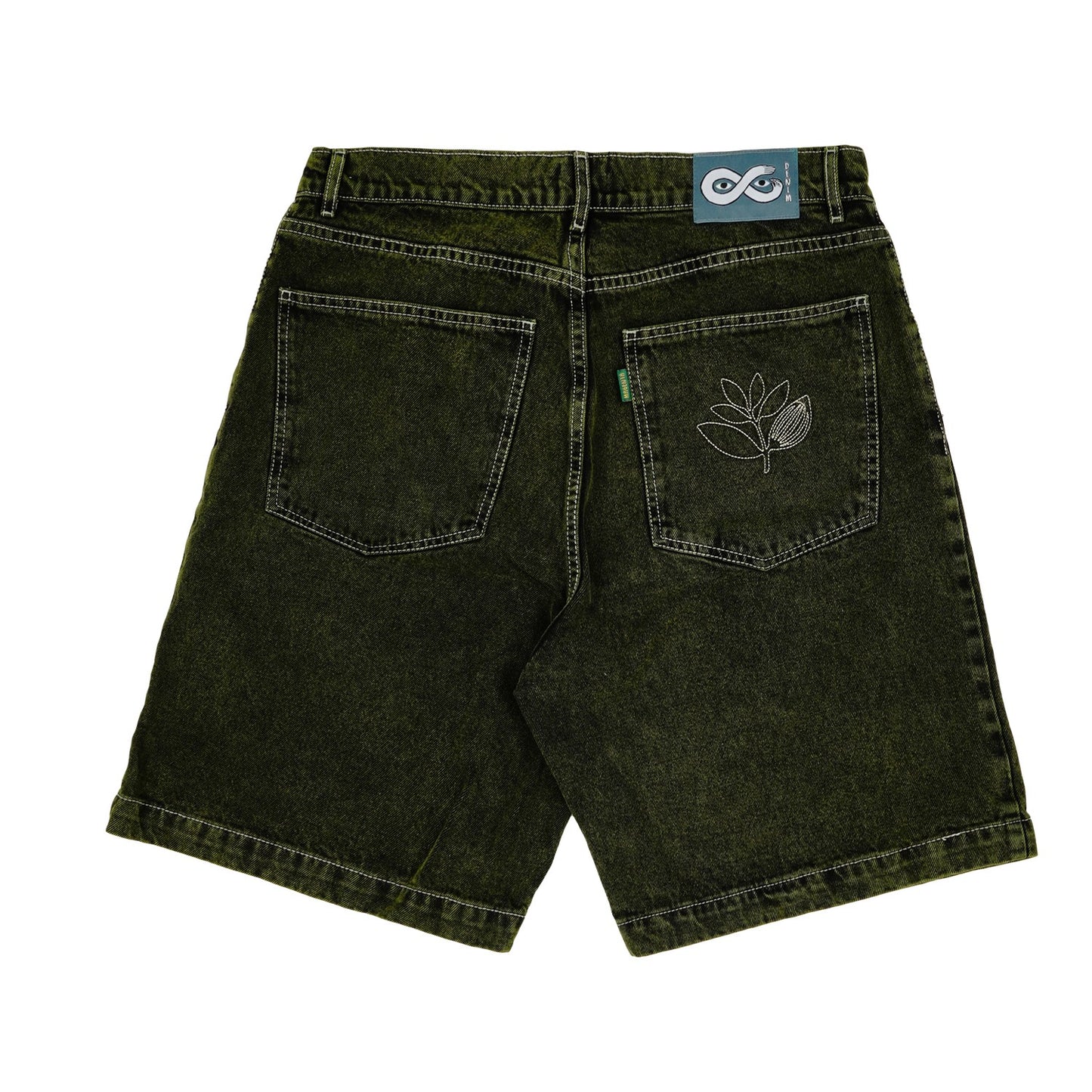 Magenta Skateboards - OG Denim Long Shorts Green
