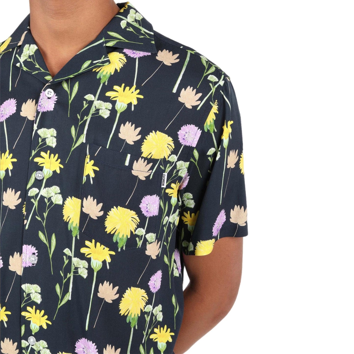 Wemoto - Viscose Camp Collar Shirt Dark Navy