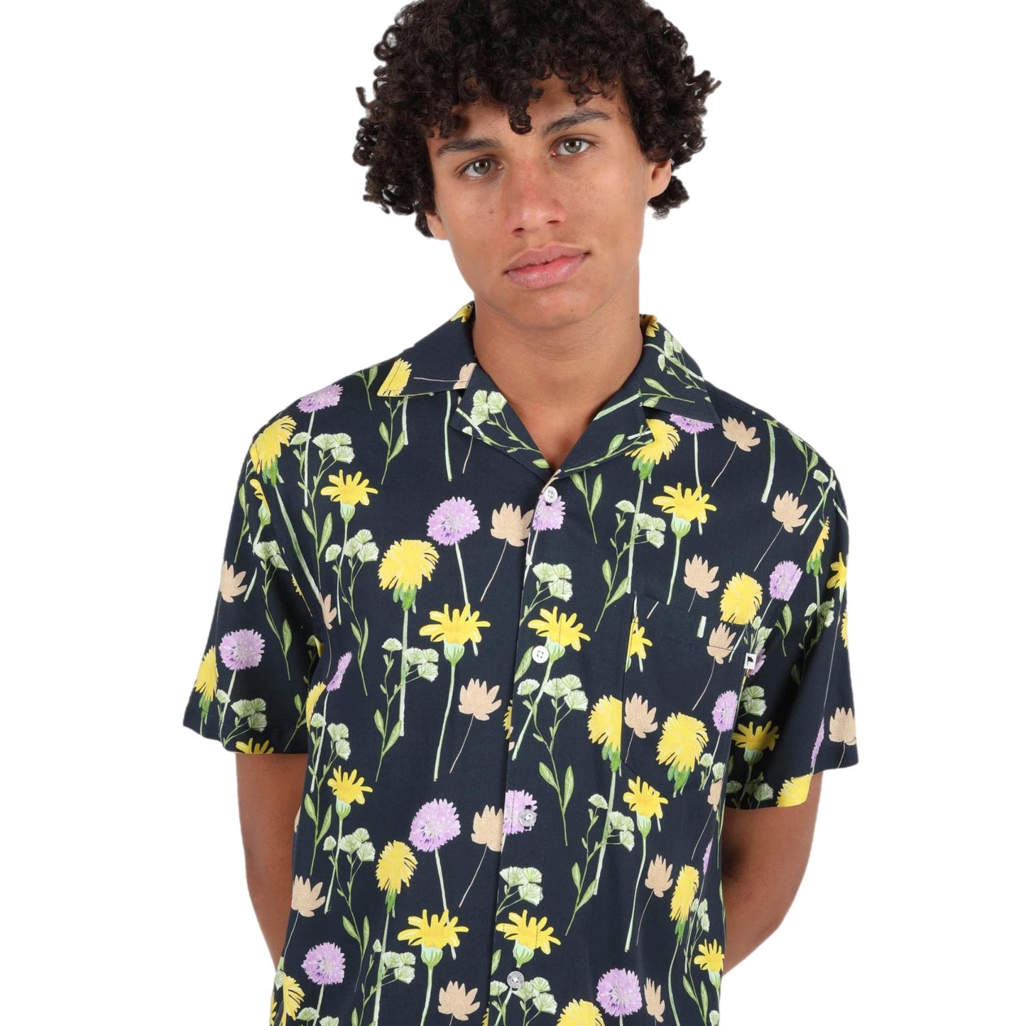 Wemoto - Viscose Camp Collar Shirt Dark Navy