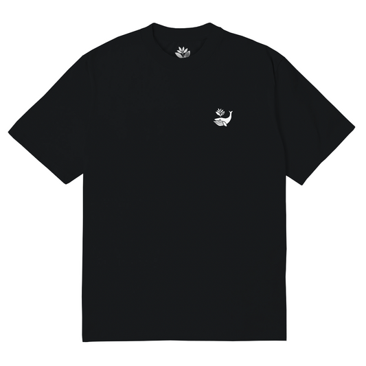 Magenta Skateboards - Whale Plant Tee Black Magenta Skateboards