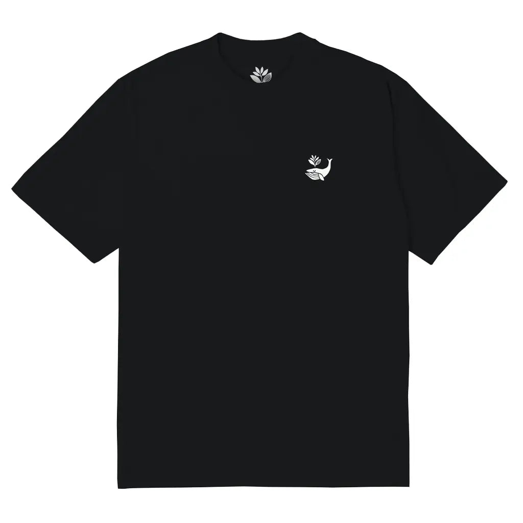 Magenta Skateboards - Whale Plant Tee Black Magenta Skateboards