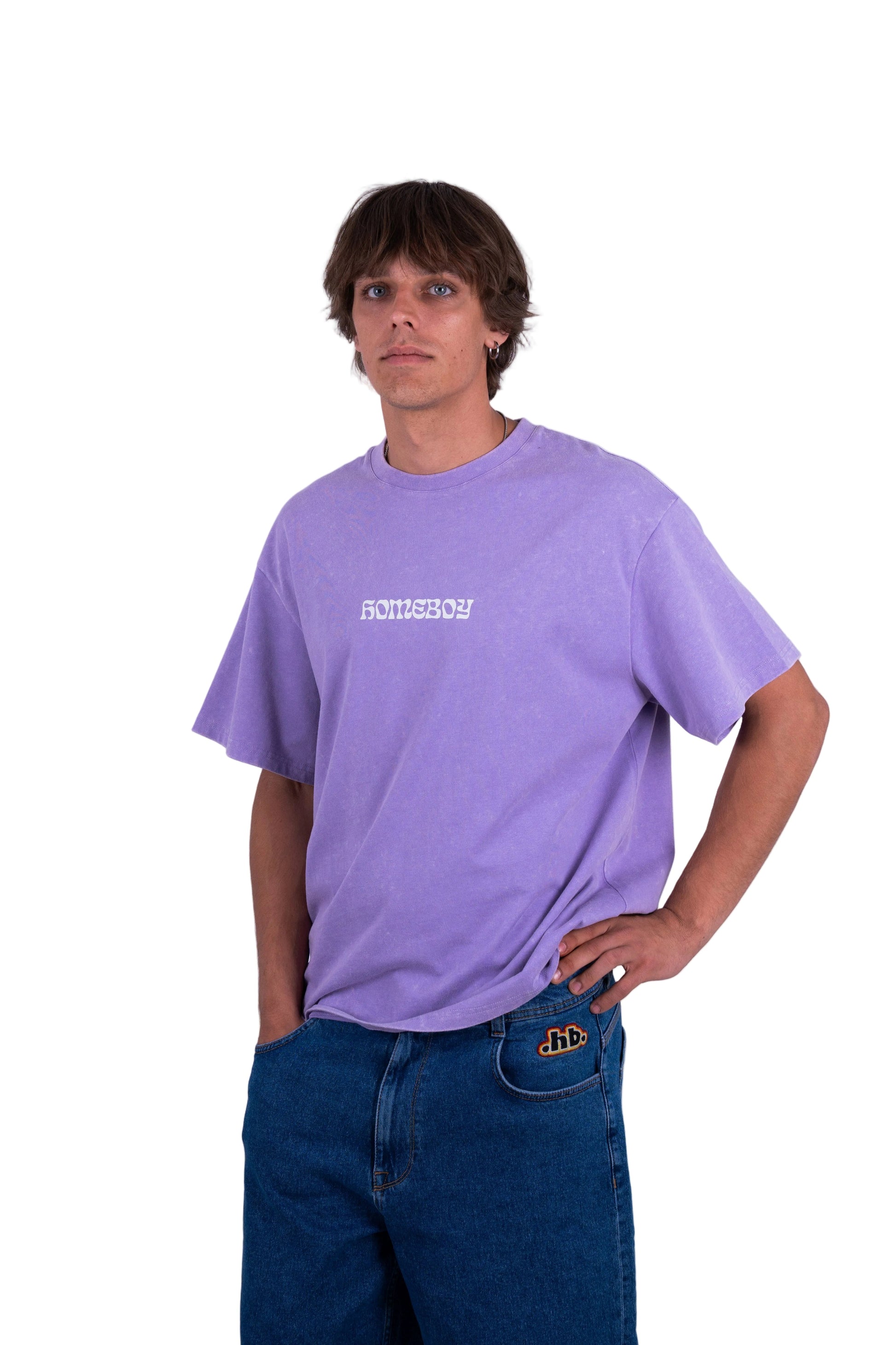 Homeboy - Big Text Tee Washed Lilac Homeboy