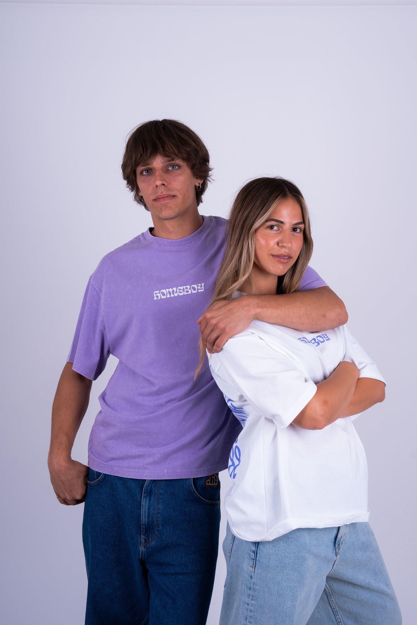 Homeboy - Big Text Tee Washed Lilac Homeboy