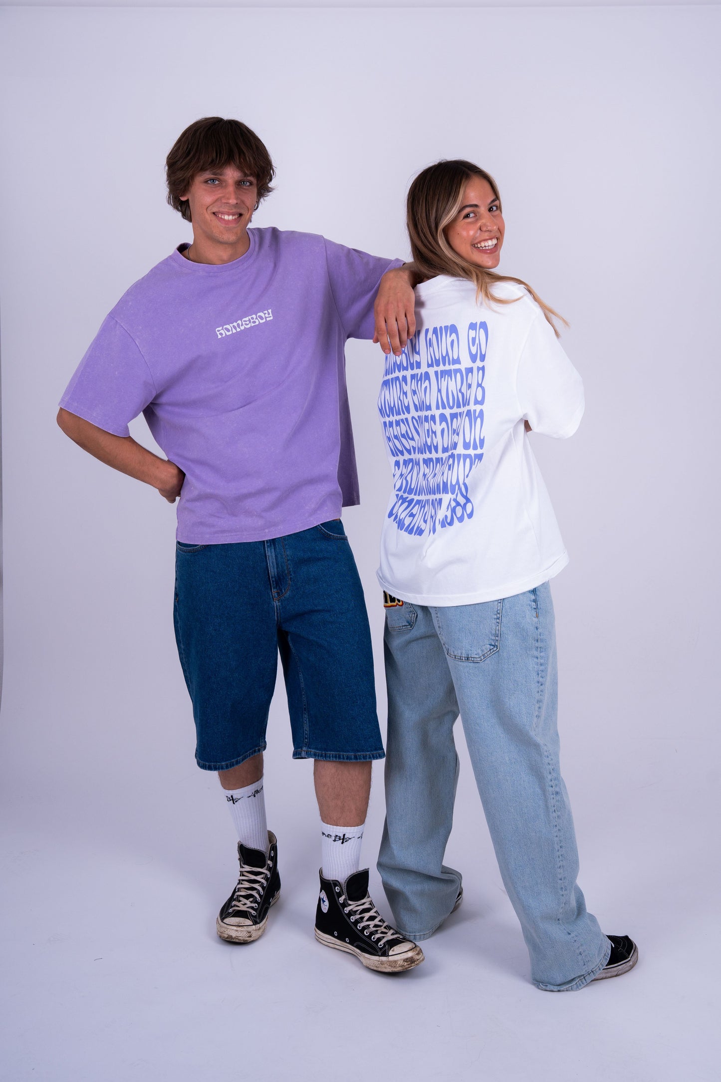 Homeboy - Big Text Tee Washed Lilac Homeboy