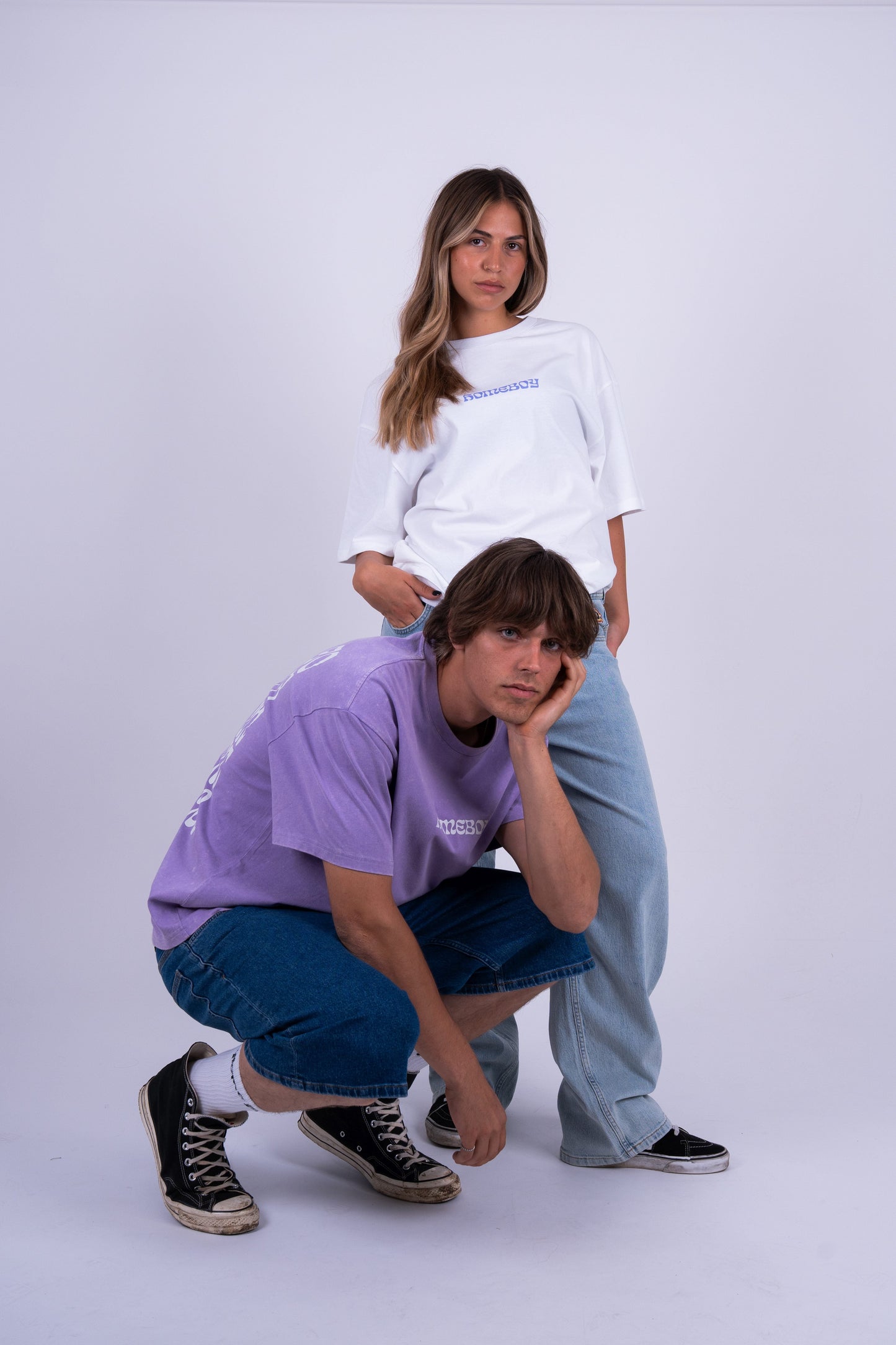 Homeboy - Big Text Tee Washed Lilac Homeboy