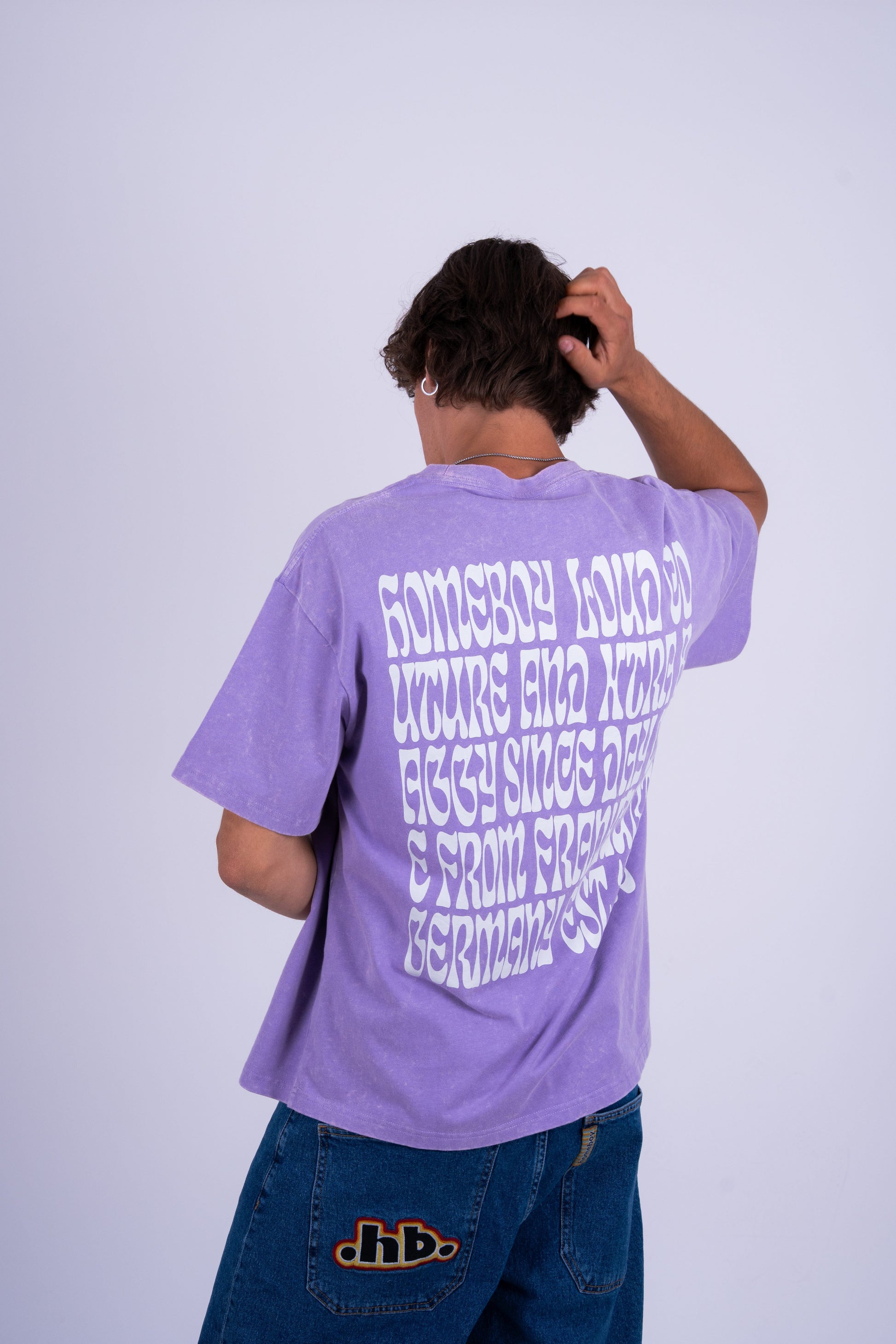Homeboy - Big Text Tee Washed Lilac Homeboy