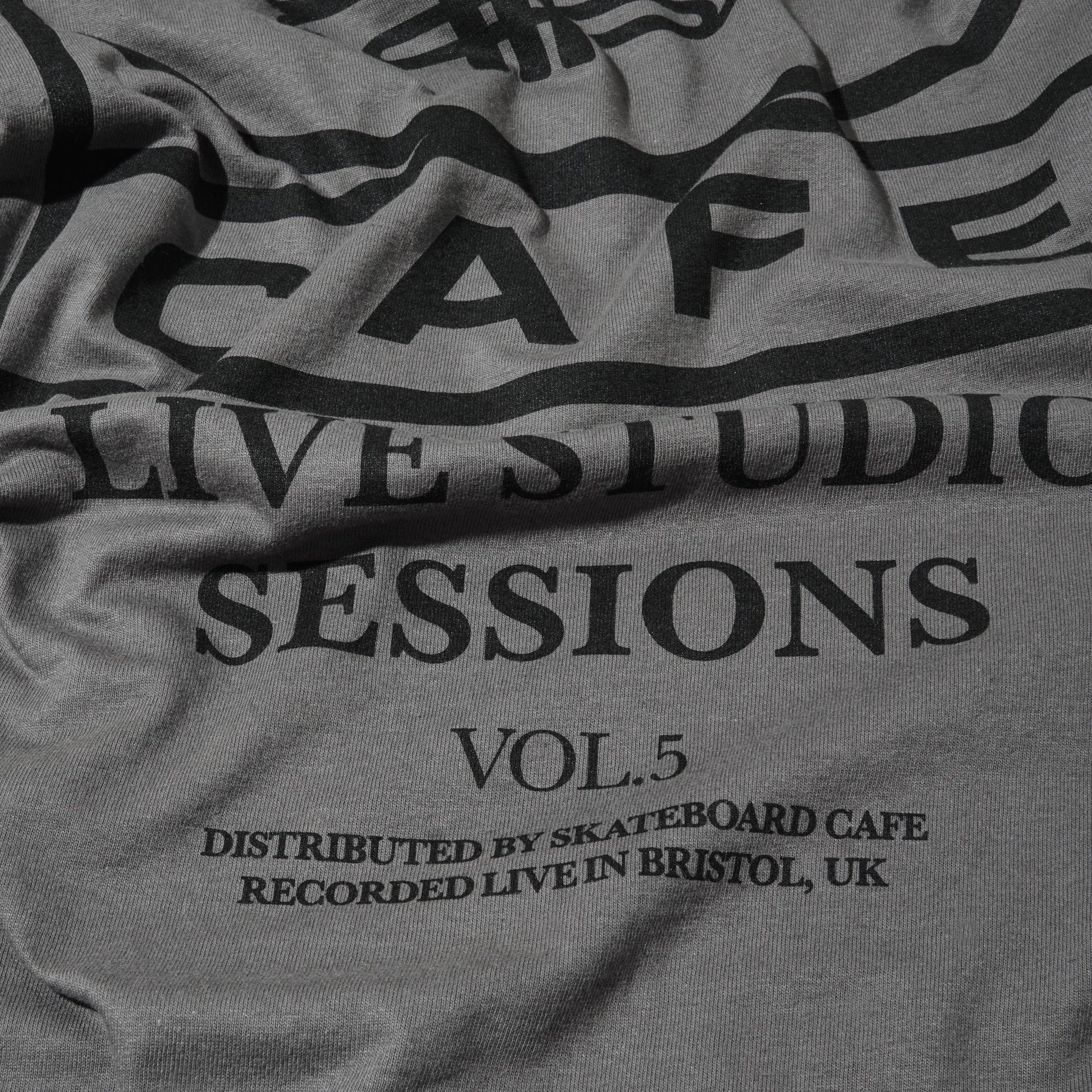 Skateboard Cafe - 45 Tee Charcoal / Black Skateboard Cafe