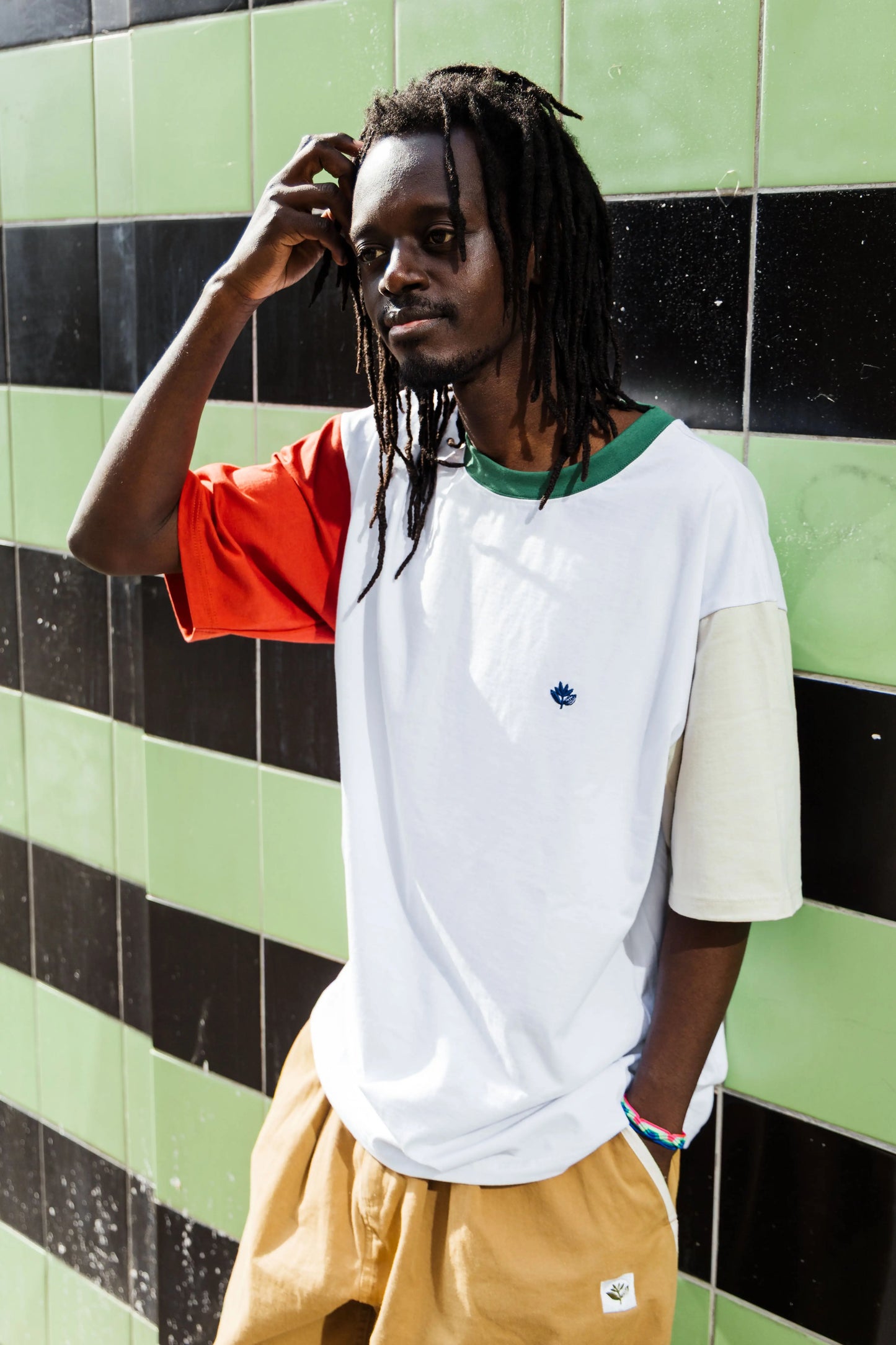 Magenta Skateboards - Panels Tee White Magenta Skateboards