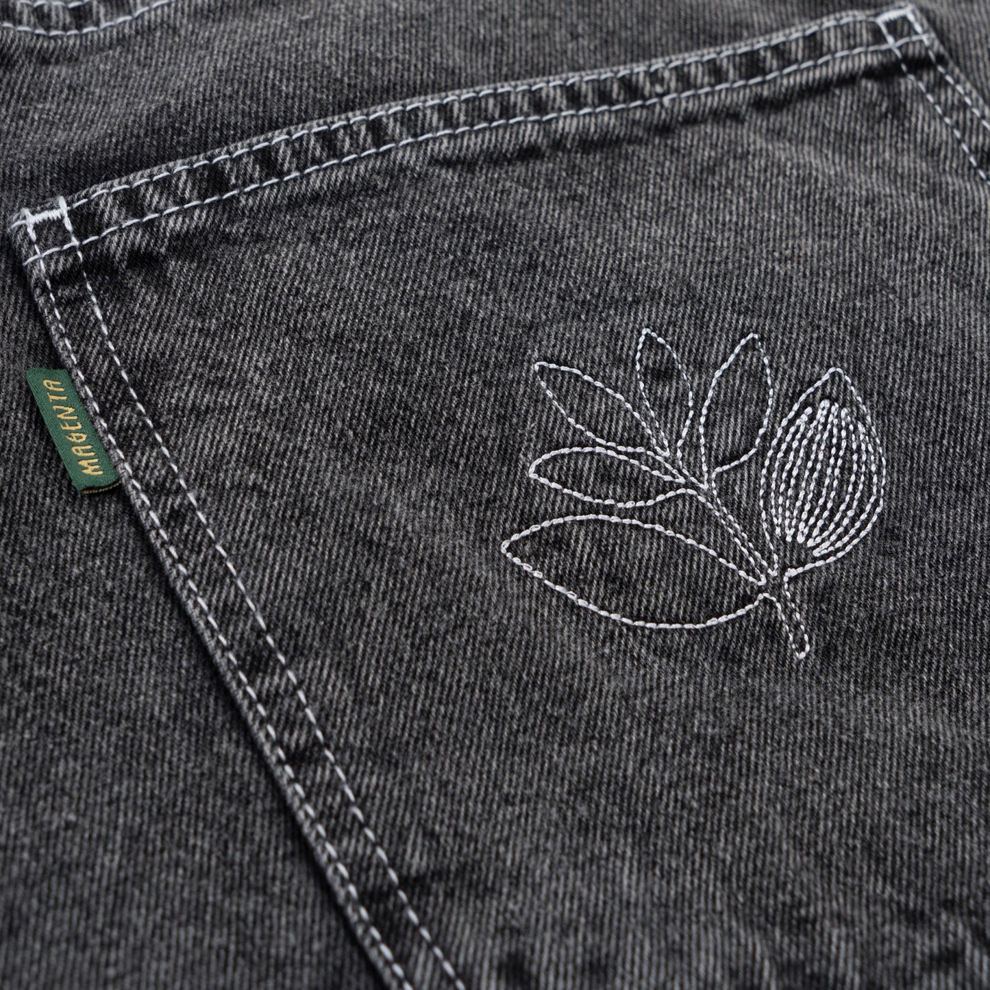 Magenta Skateboards - OG Denim Pants Stitch Distressed Black