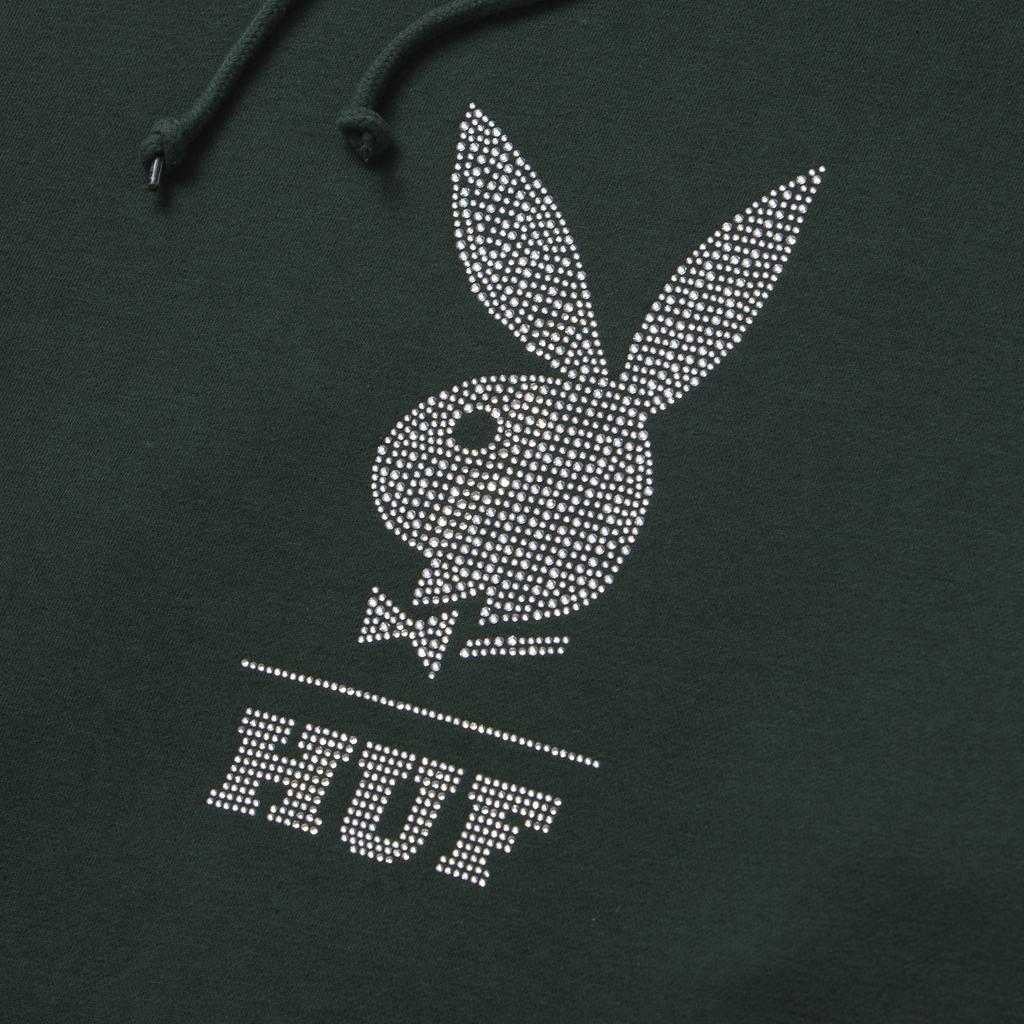 HUF - Playboy Rhinestone Hoodie Forrest Green