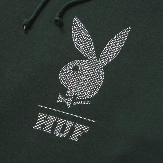 HUF - Playboy Rhinestone Hoodie Forrest Green Brettlhupfer Skateshop