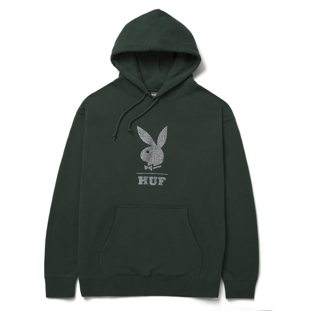 HUF - Playboy Rhinestone Hoodie Forrest Green