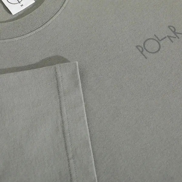 Polar Skate Co. - Contrast Stroke Logo Tee Grey Polar Skate Co.